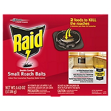 Raid Double Control Small Roach Baits, 12 count, 0.63 oz, 0.63 Ounce