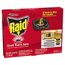 Raid Double Control Small, Roach Baits, 0.63 Ounce