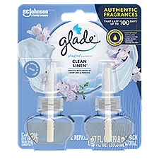 Glade PlugIns Scented Oil Refill, Clean Linen Fragrance, 1.34 oz 2 Ct