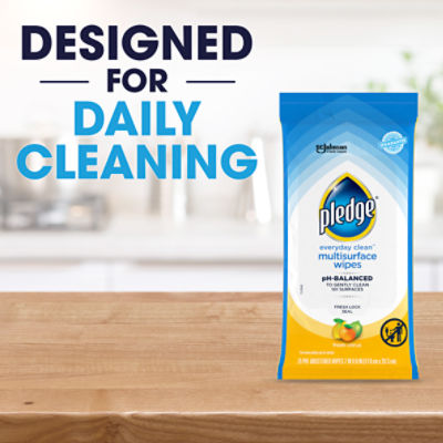 Pledge® Multisurface Wipes, Everyday Clean™, Fresh Citrus Scent