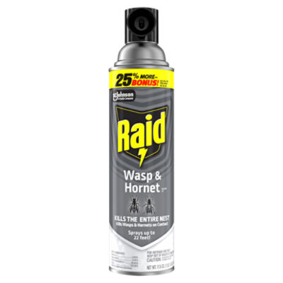 Raid Wasp & Hornet Killer 33, Outdoor Flying Insect Spray, 17.5 oz, 17.5 Ounce