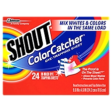 Shout Color Catcher Dye-Trapping Sheets, 24 Each