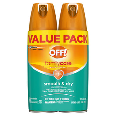 Off! FamilyCare Smooth & Dry Insect Repellent I Value Pack, 8 oz, 2 count