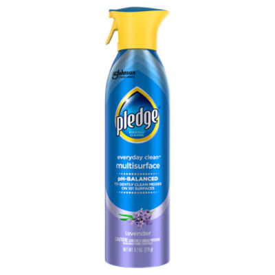 Pledge pH-Balanced Multisurface Cleaner, Gentle Spray for 101 Surfaces, Lavender Scent, 9.7oz