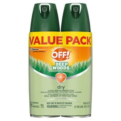 OFF! Deep Woods Mosquito Repellent VIII Dry, 4 oz, 2 Ct