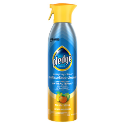 Pledge® Everyday Clean™ Multisurface Antibacterial Cleaner, Aerosol, Fresh Citrus, 9.7 oz