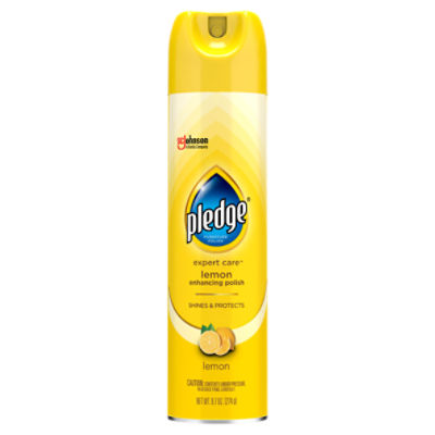 Pledge® Expert Care™, Wood Polish Shines and Protects, Lemon Enhancing, Aerosol, 9.7 oz.