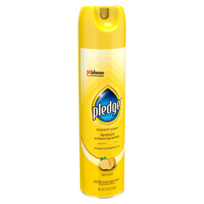Pledge® Expert Care™, Wood Polish Shines and Protects, Lemon Enhancing, Aerosol, 9.7 oz.