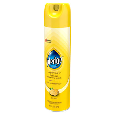 Pledge® Expert Care™, Wood Polish Shines and Protects, Lemon Enhancing, Aerosol, 9.7 oz.