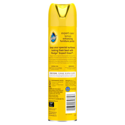 Pledge® Expert Care™, Wood Polish Shines and Protects, Lemon Enhancing, Aerosol, 9.7 oz.