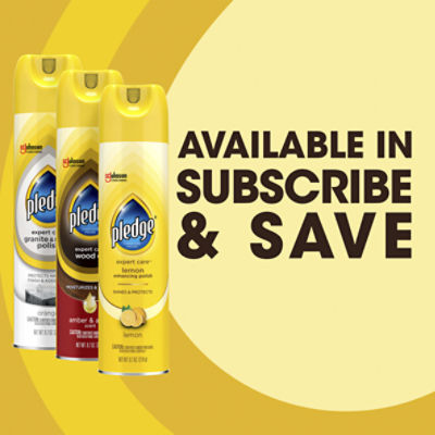Pledge® Expert Care™, Wood Polish Shines and Protects, Lemon Enhancing, Aerosol, 9.7 oz.