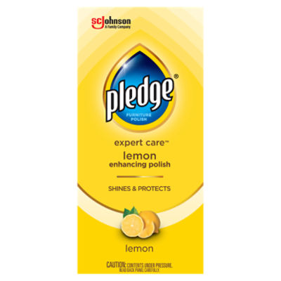 Pledge® Expert Care™, Wood Polish Shines and Protects, Lemon Enhancing, Aerosol, 9.7 oz.