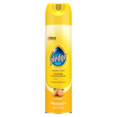 Pledge® Expert Care™, Wood Polish Shines and Protects, Orange Enhancing, Aerosol, 9.7 oz., 9.7 Ounce