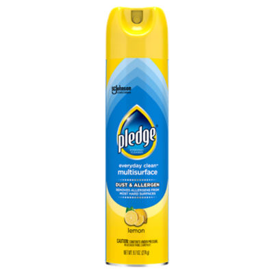 Pledge® Everyday Clean™ Multisurface, Dust & Allergen, Aerosol, Lemon, 9.7 oz