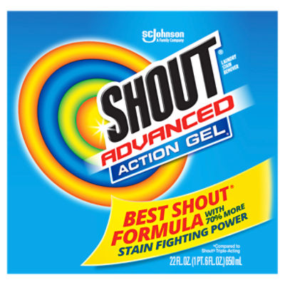 Shout Advanced Spray and Wash Laundry Stain Remover Gel, Best Shout  Formula, 22 oz - Pack of 3 22 Fl Oz (Pack of 3)
