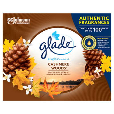 Glade PlugIns Scented Oil Refill Cashmere Woods, Essential Oil