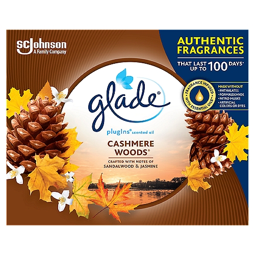 Glade PlugIns Scented Oil Refill Cashmere Woods, Essential Oil