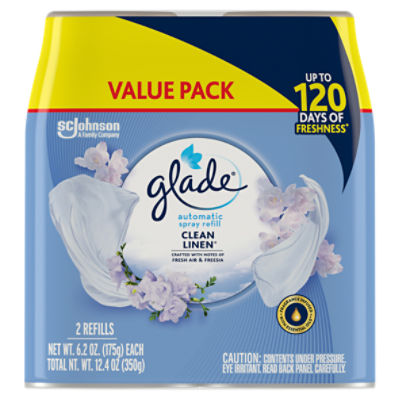 Glade Candle, Clean Linen, 3.4 oz, (Pack of 2)