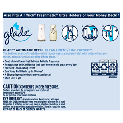 Glade 6.2-oz Clean Linen Refill Air Freshener in the Air