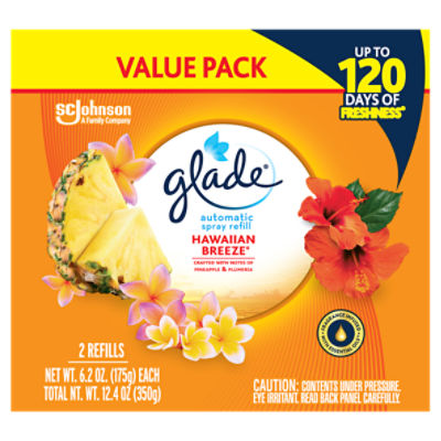 Glade Automatic Spray Air Freshener 1 Holder + 3 Refills - Hawaiian Breeze