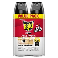 Raid Ant & Roach Killer 26, Fragrance Free, 17.5 oz, 2 ct