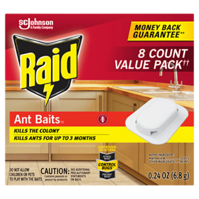 Raid Ant Baits Indoor Ant Killer, 8 Baits, 0.24 oz Total