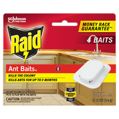 Raid Ant Baits Indoor Ant Killer, 4 Baits, 0.12 oz Total
