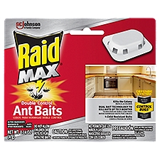 Raid Max Double Control Ant Baits, 0.14 oz, 4 ct, 0.14 Ounce