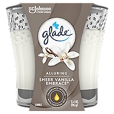 Glade Candle Alluring Sheer Vanilla Embrace Scent, 1-Wick, 3.4 oz (96 g), 1 Count