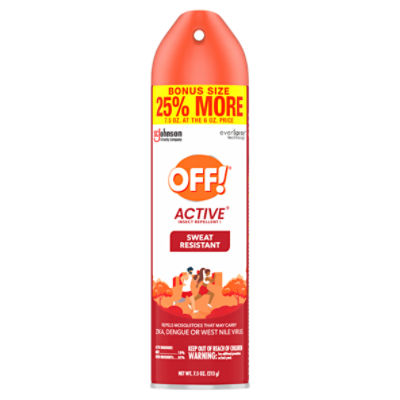 OFF! Active Mosquito Repellent I, Long-lasting Sweat Resistant Bug Spray, 7.5 oz