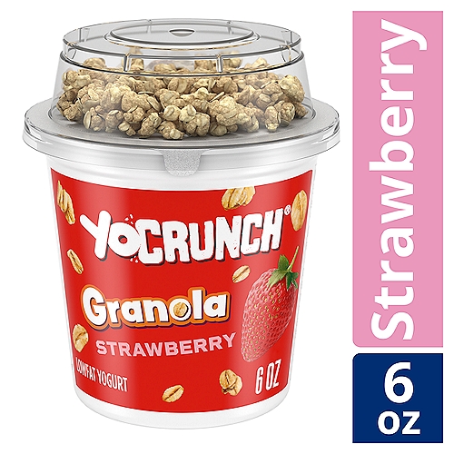 Make snack time fun with YoCrunch Lowfat Strawberry Yogurt with Granola. This lowfat yogurt is deliciously smooth and creamy--and best of all, it comes with granola topping, so you can add a fun crunch to every bite. YoCrunch puts snack time in your control: you can sprinkle just the amount of toppings you want, save them for last, or mix everything together for maximum crunch. Either way, YoCrunch is off-the-charts in yum. Available in a taste bud-tantalizing range of flavors and toppings, YoCrunch offers a fun snacking experience that the entire family can enjoy.
In 1985, the YoFarm Yogurt Company embarked on a mission to create a delicious yogurt snack. After a few years of experimenting, we discovered that our yogurt simply isn't complete without a little crunch--and just like that, YoCrunch arrived on the scene. Available in a taste bud-tantalizing range of flavors and toppings, YoCrunch offers a fun snacking experience that the entire family can enjoy.
