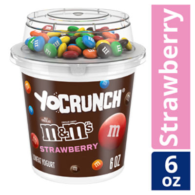 YoCrunch Strawberry with M&M's Milk Chocolate Candies Lowfat Yogurt, 6 oz