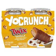 YoCrunch Twix Pieces Vanilla Lowfat Yogurt, 4 oz, 4 count
