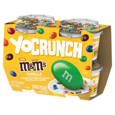 YoCrunch Peanut M&M's Vanilla Lowfat Yogurt, 4 oz, 4 count