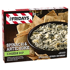 TGI Fridays Spinach & Artichoke Frozen Snack, Cheese Dip, 8 Ounce
