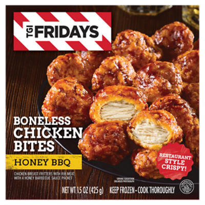 TGI Fridays Honey BBQ Boneless Chicken Bites Frozen Snacks, 15 oz Box