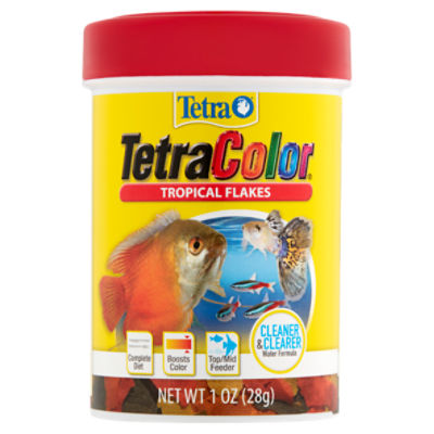 Tetra TetraColor Tropical Flakes Fish Food, 1 oz