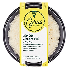 Cyrus O'Leary's Pies Lemon, Cream Pie, 7 Ounce