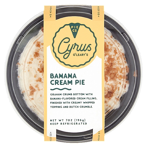 Cyrus O'Leary's Pies Banana Cream Pie, 7 oz