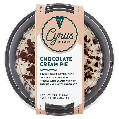 Cyrus O'Leary's Pies Chocolate Cream Pie, 7 oz