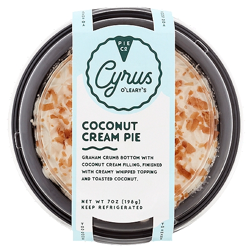 Cyrus O'Leary's Pies Coconut Cream Pie, 7 oz