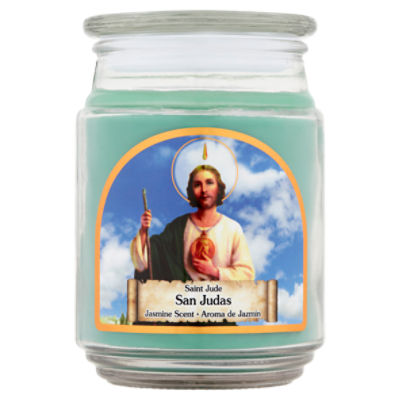 Star Candle Company Saint Jude Jasmine Scent Candle, 18 oz
