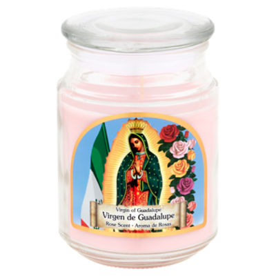 Star Candle Virgin of Guadalupe Rose Scent Candle, 18 oz