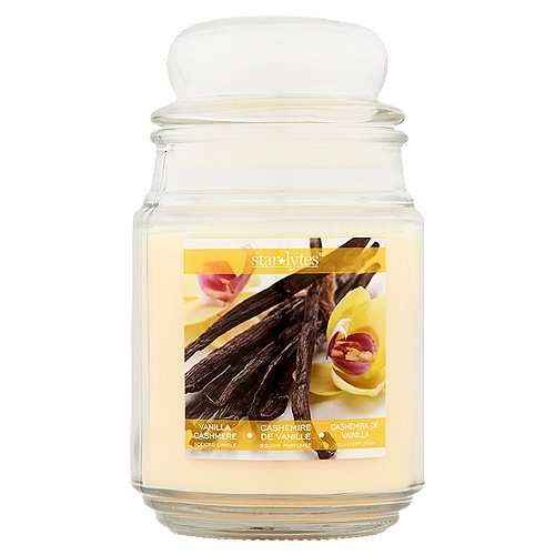 Star Lytes Vanilla Cashmere Scented Candle, 18 oz