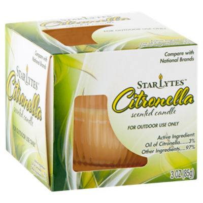 Star Lytes Citronella Scented Candle, 3 oz