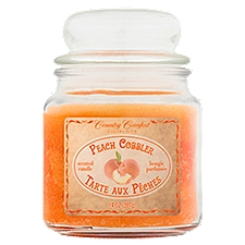 Country Comfort Collection Peach Cobbler Scented, Candle, 14 Ounce