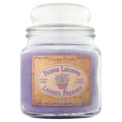Country Comfort Collection French Lavender Scented Candle, 14 oz, 14 Ounce