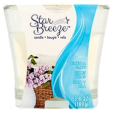 Star Breeze Candle, Linen & Lilac, 3.8 Ounce