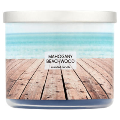 Star Candle Company Mahogany Beachwood Scented Candle, 13 oz, 13 Ounce