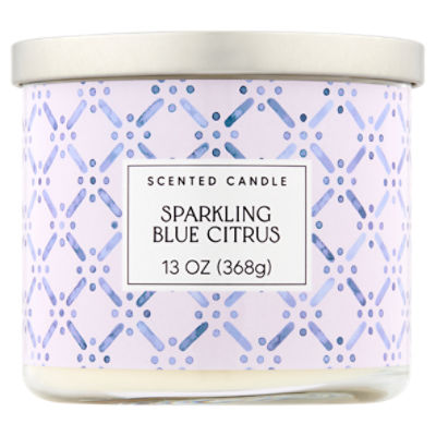 Star Candle Company Sparkling Blue Citrus Scented Candle, 13 oz